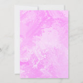 花形フォトピンク水彩テンプレート 招待状 (裏面)