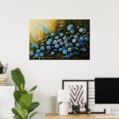 花形油彩画 ポスター (ホームオフィス)