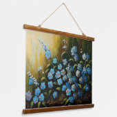 花形油彩画 吊り下げ型タペストリー (傾斜あり)