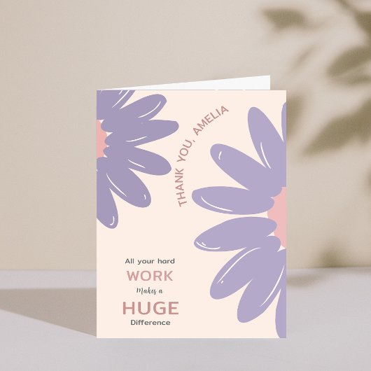 花従業員スタッフ評価サンキューカード 招待状