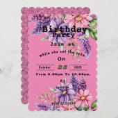 花恋人の誕生日招待状 招待状 (正面/裏面)