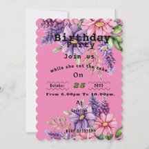 花恋人の誕生日招待状