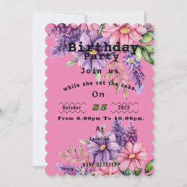 花恋人の誕生日招待状 招待状