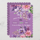 花恋人の誕生日招待状 招待状 (正面/裏面)