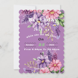 花恋人の誕生日招待状 招待状