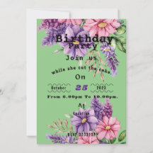 花恋人の誕生日招待状