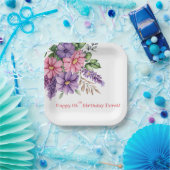 花恋人の誕生日 ペーパープレート (パーティー)