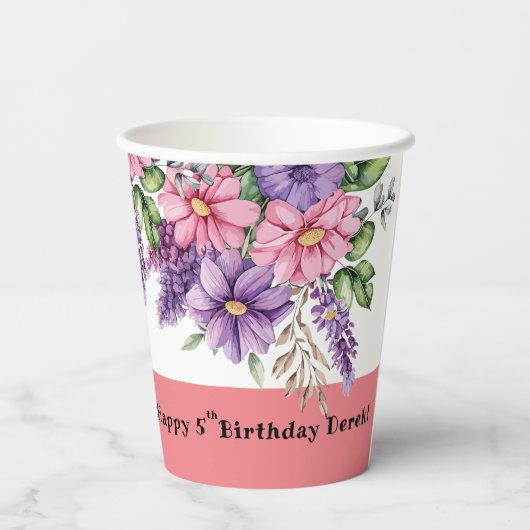 花恋人の誕生日 紙コップ (裏面)