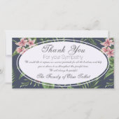 花悔やみや弔慰ありがとうフォトカード サンキューカード (正面)