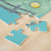 花愛可動装置のダックスフントのヒッピー ジグソーパズル (側面)