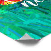 花愛好家引用文オンカラフル抽象芸術アート ポスター (角)