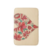 花愛記号のレトロのハート バスマット (正面縦)