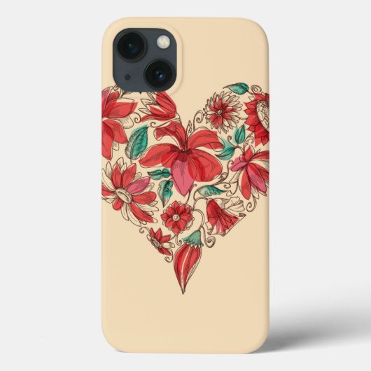 花愛記号のレトロのハート Case-Mate iPhoneケース (裏面)