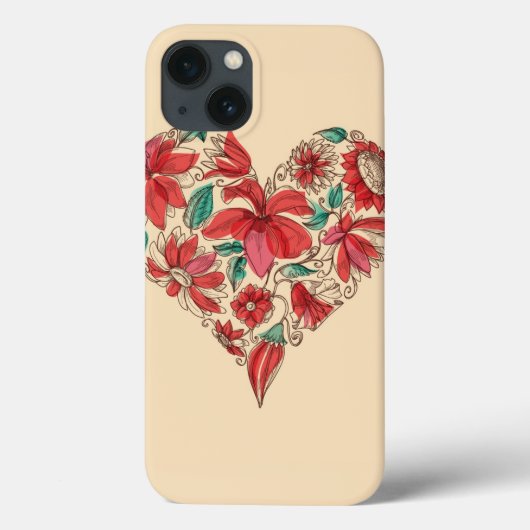 花愛記号のレトロのハート Case-Mate iPhoneケース (裏面)
