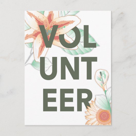 花感謝していの志願 ポストカード (正面)