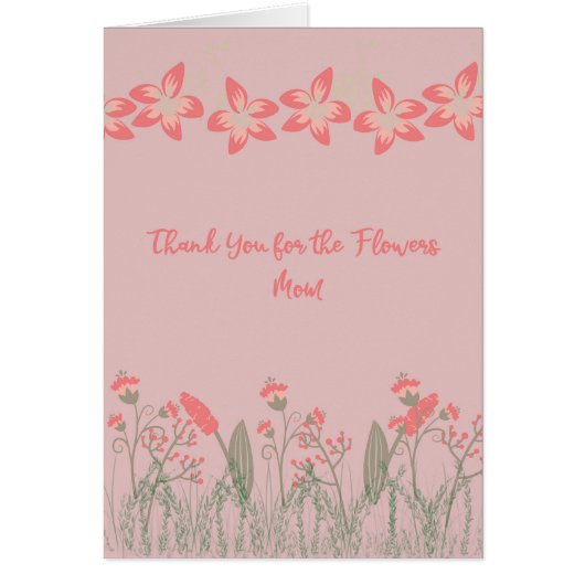 花感謝してい母さん、カード。ピーチの花 (正面)