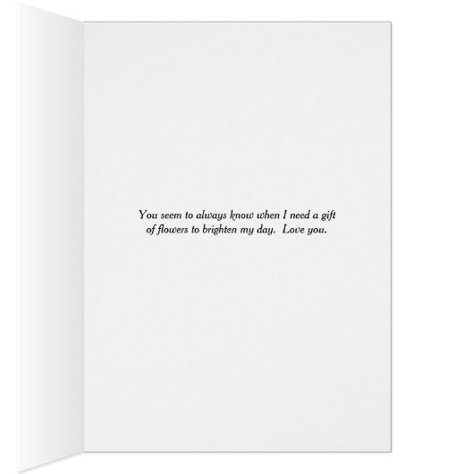 花感謝してい母さん、カード。ピーチの花 (内側 (右))