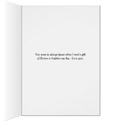 花感謝してい母さん、カード。青い花 (内側 (右))