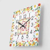 花房 スクエア壁時計 (傾斜)