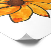 花手描きイエローマーカー ポスター (角)