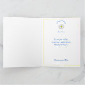 花手紙シスターパーソナライズされた誕生日カード カード (内部)