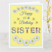 花手紙シスターパーソナライズされた誕生日カード カード (黄色い花)