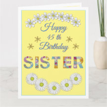 花手紙シスターパーソナライズされた誕生日カード