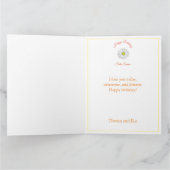 花手紙シスターパーソナライズされた誕生日カード カード (内部)
