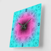 花抽象芸術壁時計 スクエア壁時計 (傾斜)