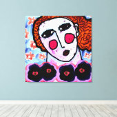 花抽象芸術絵画Digital キャンバスプリント (インサイチュ (ウッドフロア))