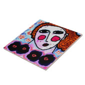 花抽象芸術絵画Digital タイル (側面)