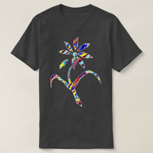 花抽象芸術23 1 Tシャツ (デザイン正面)