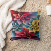 花抽象芸術 クッション (ブランケット)