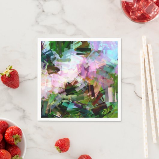 花抽象芸術 スタンダードカクテルナプキン (インサイチュ)