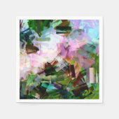 花抽象芸術 スタンダードカクテルナプキン (正面)