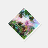 花抽象芸術 スタンダードカクテルナプキン (角)