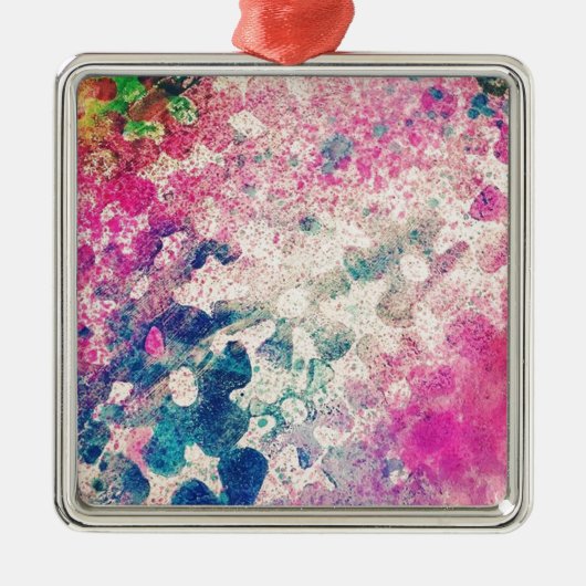 花抽象芸術 メタルオーナメント (正面)