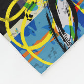 花抽象芸術、幾何線構成。 フリースブランケット (角)