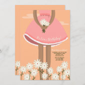 花摘みガールバースデーパーティー 招待状 (正面/裏面)