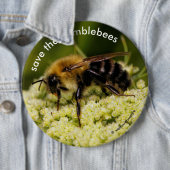 花救のニンジン受粉(昆虫)マルハナバチ 缶バッジ (インサイチュ)