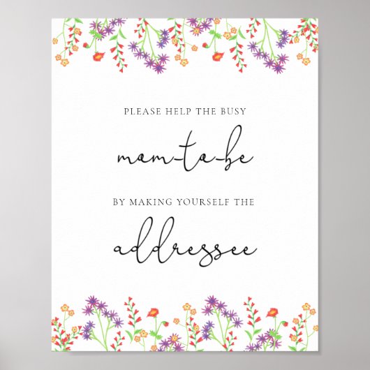 花救済をお母さんの住所へ封筒 ポスター (正面)