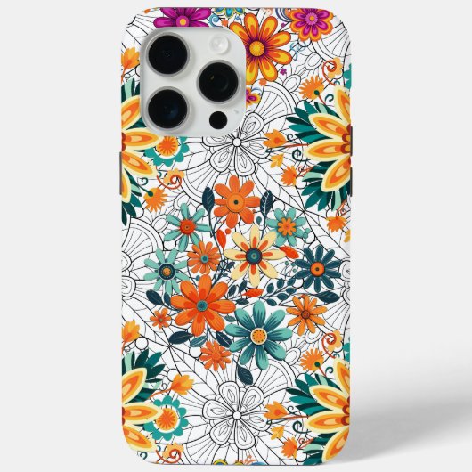 花数々のポット模様 Case-Mate iPhoneケース (裏面)