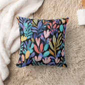 花数々の色の離れ植物 クッション (ブランケット)