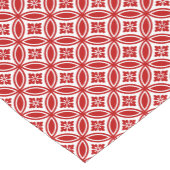 花文七宝赤と白、 ショートテーブルランナー (コーナー)