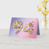 花文付き94thバースデーカード カード (黄色い花)