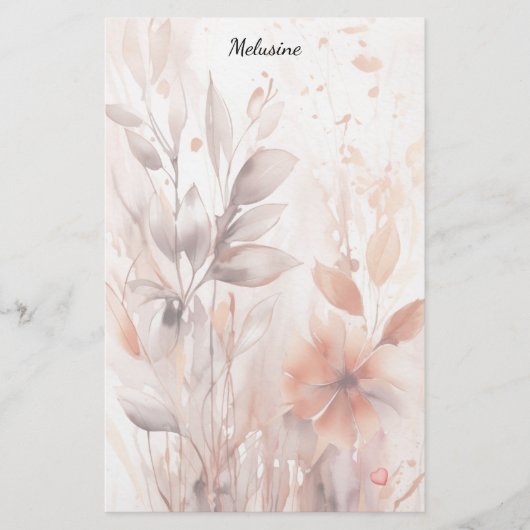 花文具葉 便箋 (正面)