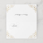 花文字カリグラフィー ヴィンテージ ウェディング プレイスクカード プレイスカード (外部開封)