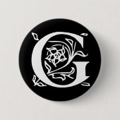 花文字G 缶バッジ (正面)