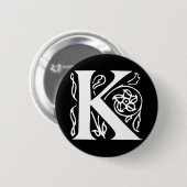 花文字K 缶バッジ (正面&裏面)