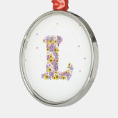 花文字L メタルオーナメント (左)